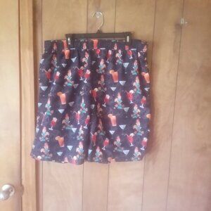 Junction West Men’s Cocktail Print Swim Trunks XXL Novelty Drink Swim Shorts
